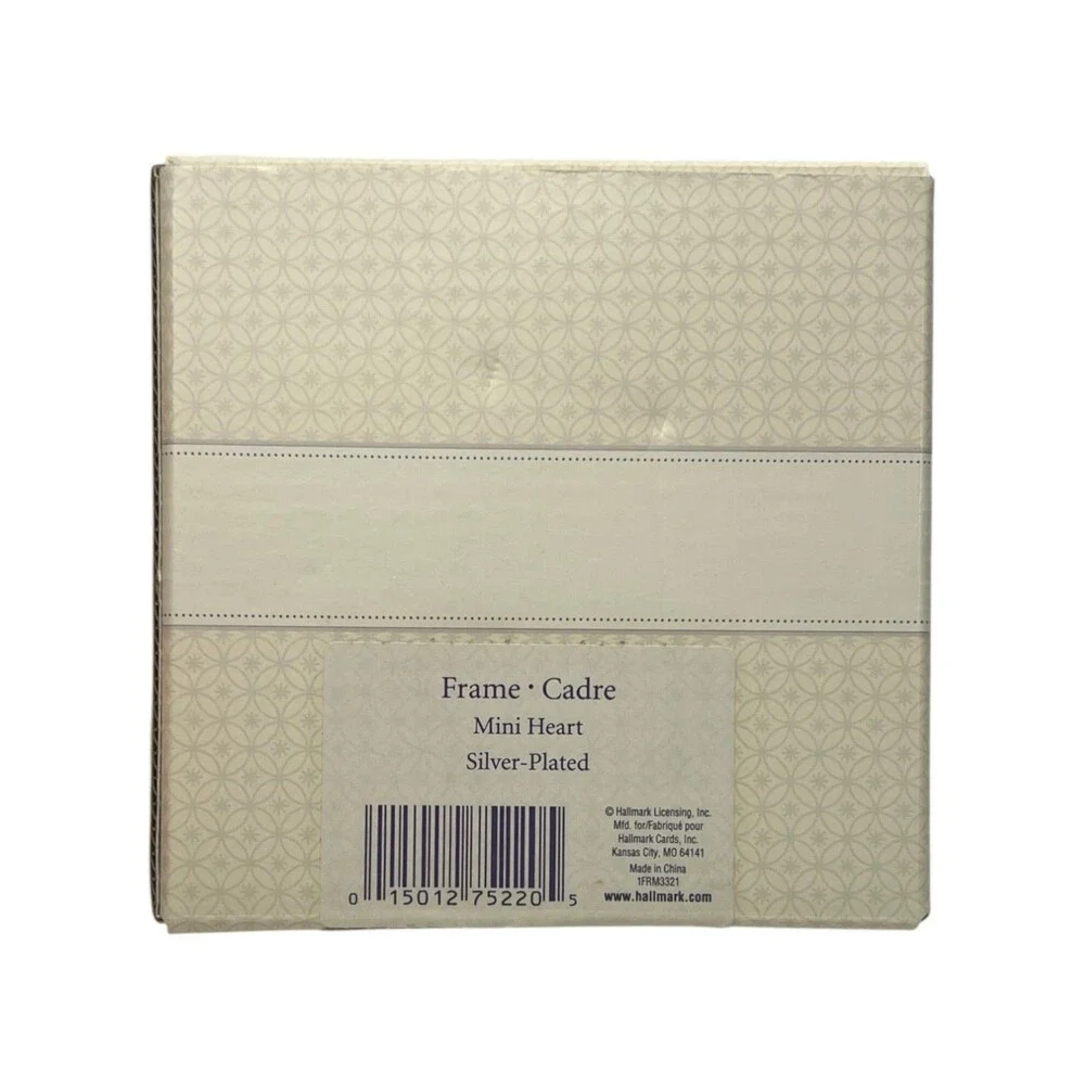 New Hallmark Signature Frame Cadre Mini Heart Silver Plated Anniversary Love